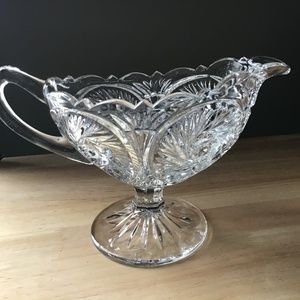 Pinwheel Crystal Footed Garvey Boat